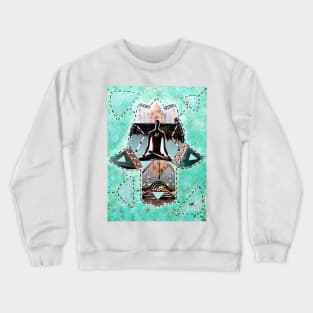 Meditation at the Taj Hamsa by Harriette Knight Crewneck Sweatshirt